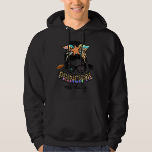 Teacher Relax Spring Beach Off Duty Principal Teac Hoodie