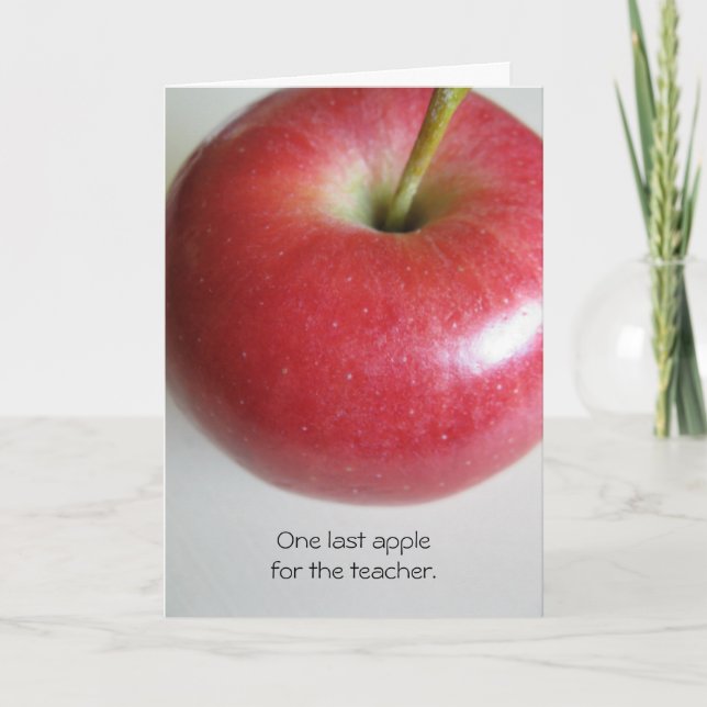 Teacher Retirement Apple Card (Front)
