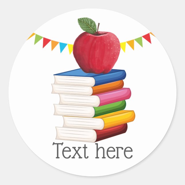 teacher retirement , Apple, teacher retiring Classic Round Sticker (Front)