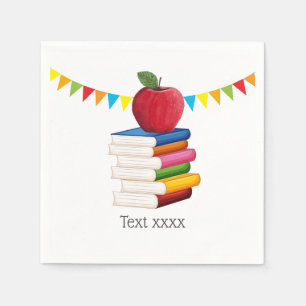 teacher retirement , Apple, teacher retiring Napkin