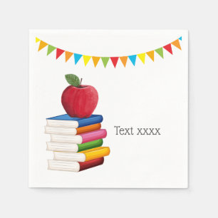 teacher retirement , Apple, teacher retiring Napkin