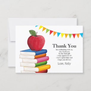 teacher retirement , Apple, teacher thank you Invitation