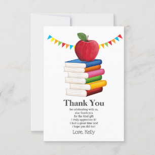 teacher retirement , Apple, teacher thank you Invitation