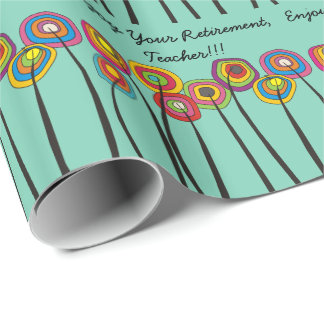 Teacher Retirement Gift Wrapping Paper #7