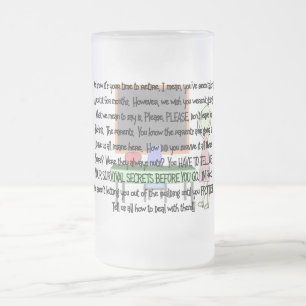 Teacher Retirement "Insane Parents" Story Art Gift Frosted Glass Beer Mug
