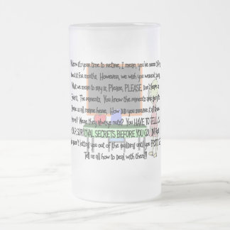 Teacher Retirement "Insane Parents" Story Art Gift Frosted Glass Beer Mug