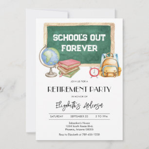 Teacher Retirement Party Invitation