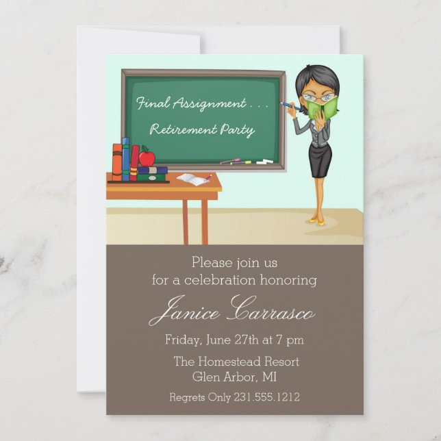 Teacher Retirement Party Invitation (Front)
