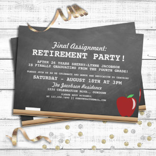 Teacher Retirement Party Invitation