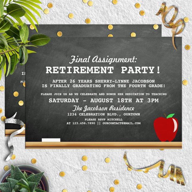Teacher Retirement Party Invitation (Creator Uploaded)