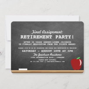 Teacher Retirement Party Invitation