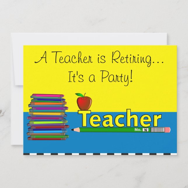 Teacher Retirement Party Invitations (Front)