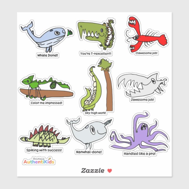 Teacher Reward Stickers - Animal Encouragement (Sheet)