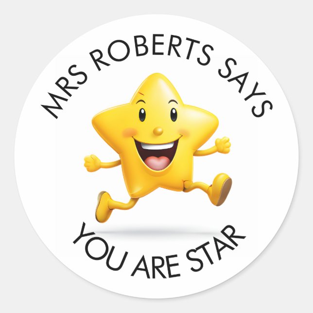 Teacher Reward Stickers for Children (Front)