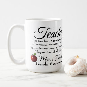 Teacher Rockstar custom Coffee Mug