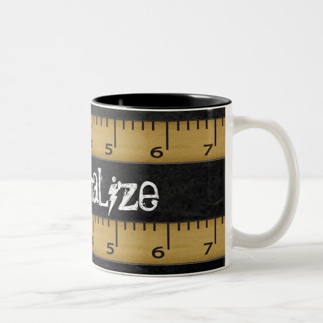 Teacher Rules Chalkboard Two-Tone Coffee Mug (Right)