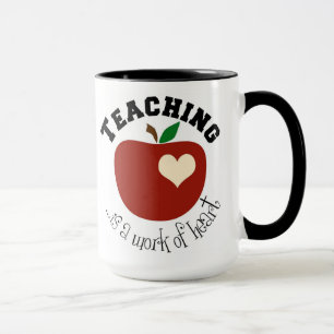 Teacher`s Gift, Black 15 oz Ringer Mug