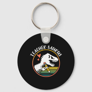 Teacher-saurus Funny Dinosaur Teacher Design T-rex Key Ring