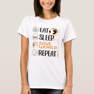 Teacher saves World. School, Lesson, Teaching T-Shirt