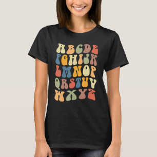 Teacher School Alphabet Vintage Retro T-Shirt
