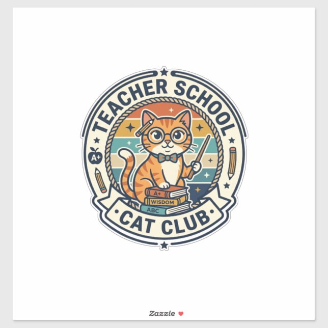 Teacher School Cat Cute Kitty Design - Teacher Sch (Sheet)