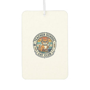 Teacher School Cat Cute Kitty Design - Teacher Sch Car Air Freshener