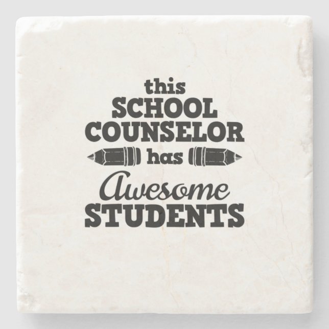 Teacher School Counsellor Stone Coaster (Front)
