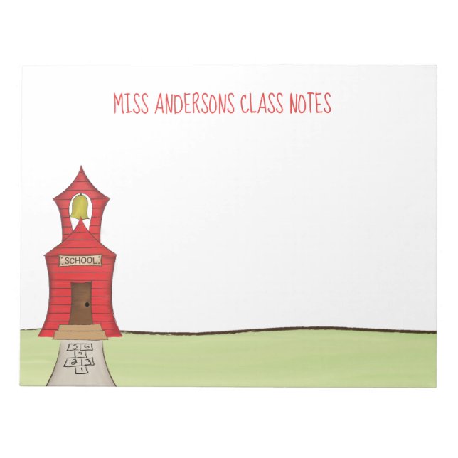 Teacher School Cute Classroom Education Notepad (Front)