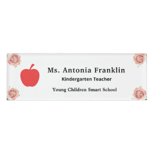 Teacher School Employee Business Staff  Logo Name Tag