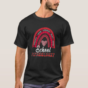 Teacher School Psychologist LSSP Rainbow Back To S T-Shirt