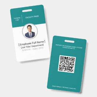 Teacher School Staff Photo ID Badge