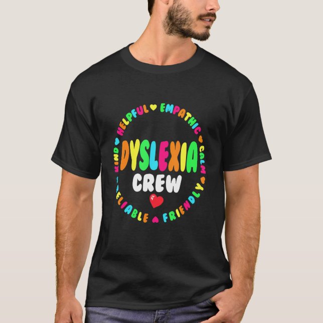 Teacher School Support Reading Dyslexia Squad Ther T-Shirt (Front)