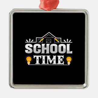 Teacher School Time Metal Tree Decoration