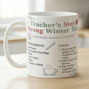 Teacher Self Care Tea Routine Winter Break Coffee Mug