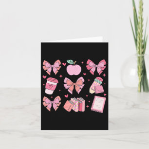 Teacher Shirt Coquette Bow Student Teacher Back To Card