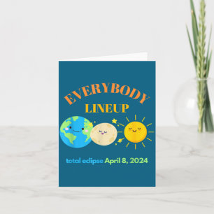 Teacher Solar Eclipse April 8 Illustration Card