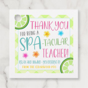 Teacher Spa Gift Tag