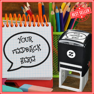 Teacher Speech Bubble Praise Grading Encouragement Self-inking Stamp