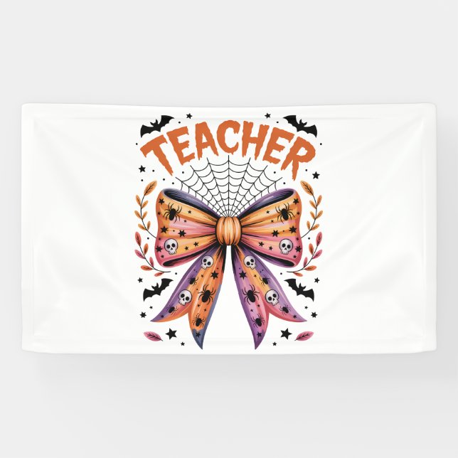 Teacher Spooky Halloween Banner (Horizontal)