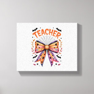 Teacher Spooky Halloween Canvas Print