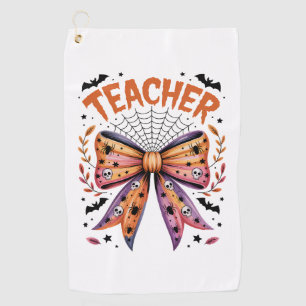 Teacher Spooky Halloween Golf Towel