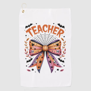 Teacher Spooky Halloween Golf Towel