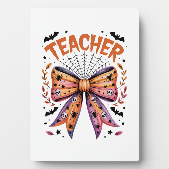 Teacher Spooky Halloween Plaque (Front)