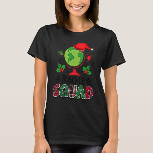 Teacher Squad Group Matching Christmas Pajama Part T-Shirt (Front)