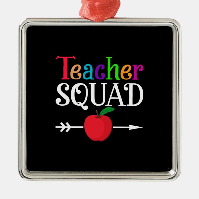 Teacher Squad Metal Tree Decoration (Front)