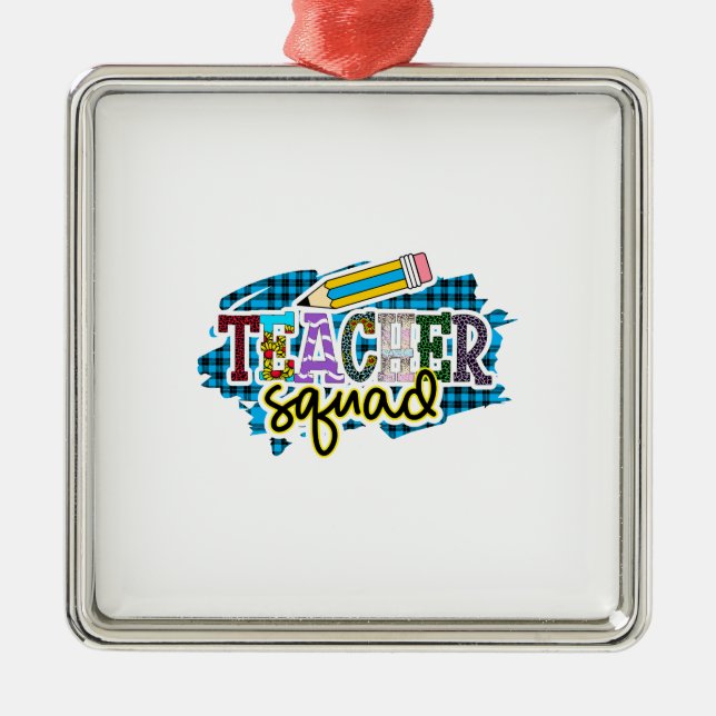 Teacher Squad Metal Tree Decoration (Front)