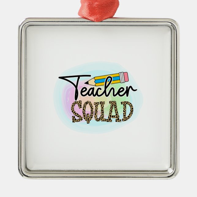 Teacher Squad Metal Tree Decoration (Front)