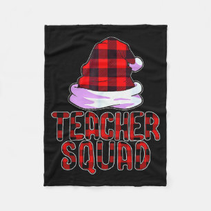 Teacher Squad Reindeer Funny Teacher Christmas Par Fleece Blanket