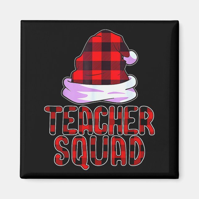 Teacher Squad Reindeer Funny Teacher Christmas Par Magnet (Front)