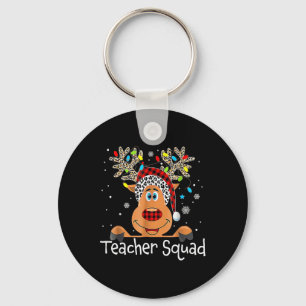 Teacher Squad Reindeer Teacher Christmas Xmas Key Ring